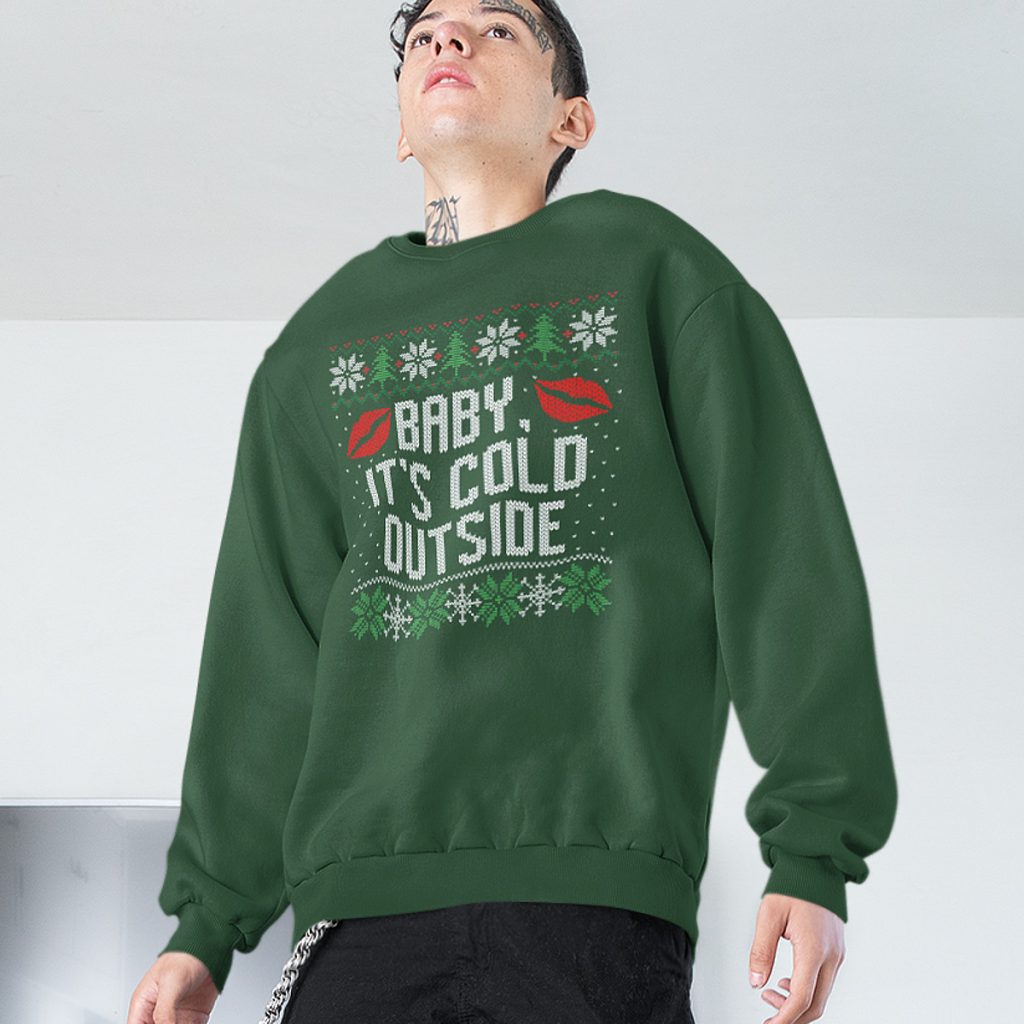 Foute Kersttrui Groen Baby Its Cold Outside