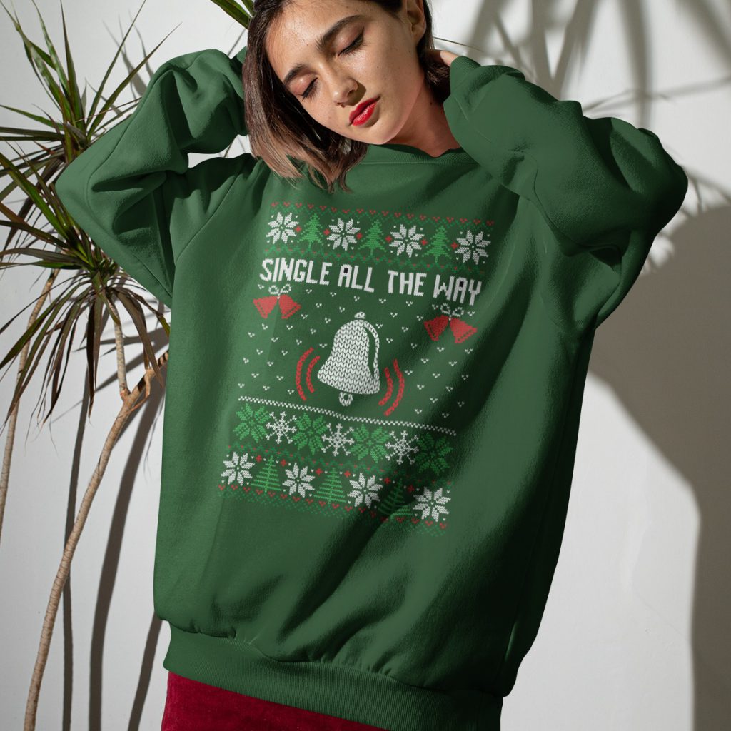 Foute Kersttrui Groen Single All The Way