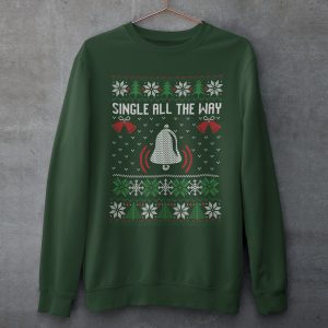 Foute Kersttrui Groen Single All The Way Productfoto
