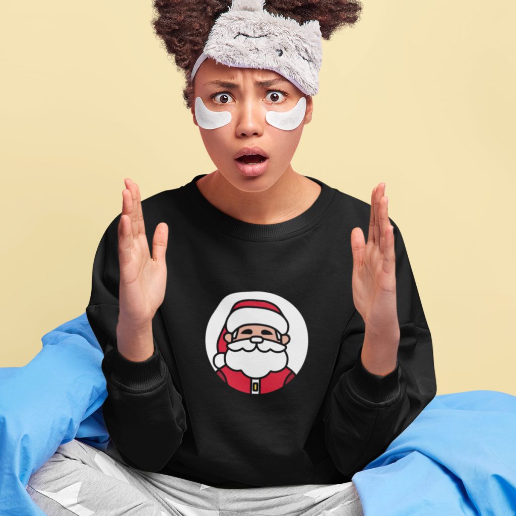 Foute Kersttrui Zwart Kerstman