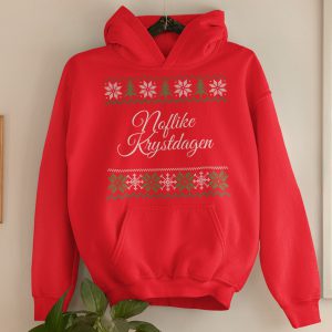 Friese Kerst Hoodie Rood Noflike Krystdagen Snowy Trees Product
