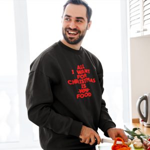 kersttrui all i want for christmas is food kerstkado
