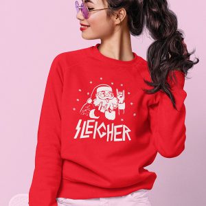 Foute kersttrui Rood Sleigher