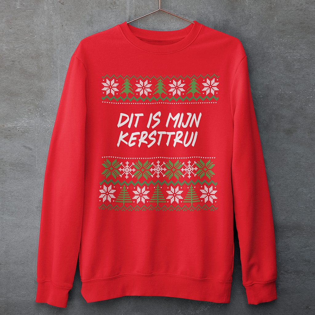 Foute Kersttrui Rood Dit Is Mijn Kersttrui