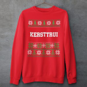 Foute Kersttrui Rood Met Tekst Kersttrui College