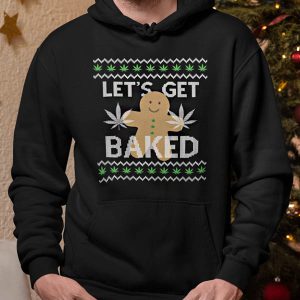 Foute Kerst Hoodie Zwart Man Lets Get Baked