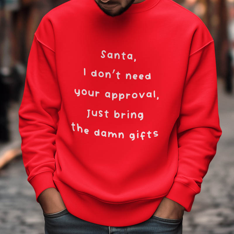 Foute Kerst Sweater Rood Bring the damn gifts
