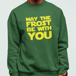 Foute Kersttrui Groen Man May The Frost Be With You
