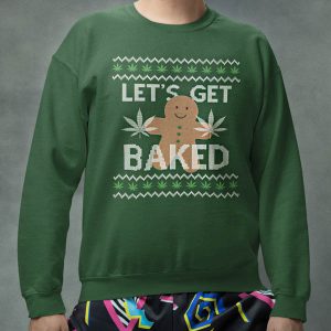 Foute Kersttrui Groen man Lets Get Baked