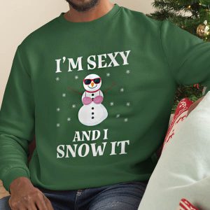 Foute Kersttrui Man Groen Im Sexy And I Snow It