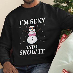 Foute Kersttrui Man Zwart Im Sexy And I Snow It