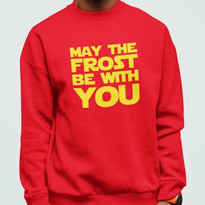 Foute Kersttrui Rood Man May The Frost Be With You