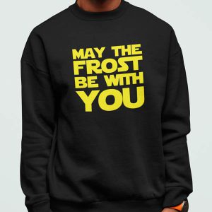 Foute Kersttrui Zwart Man May The Frost Be With You