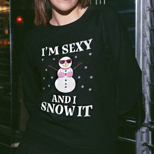 Foute Kersttrui Zwart Vrouw I'm Sexy And I Snow It