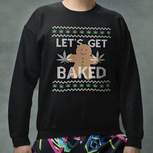 Foute Kersttrui Zwart man Lets Get Baked