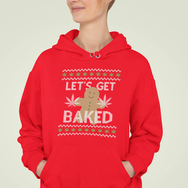 Hoodie Rood Vrouw Lets Get Baked