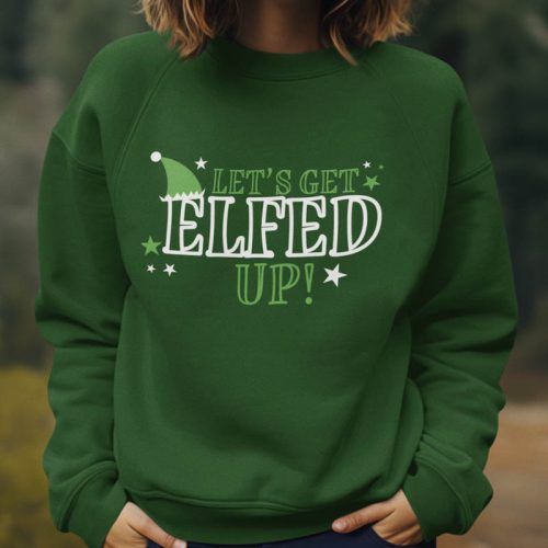 Foute Kerst Trui Groen Let's Get Elfed Up