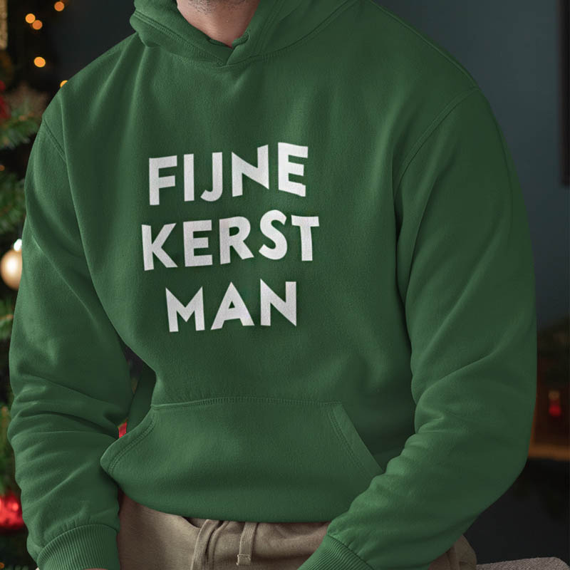 Foute Kerst Hoodie Groen Fijne Kerst Man