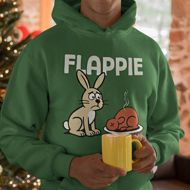 Foute Kerst Hoodie Groen Man Flappie