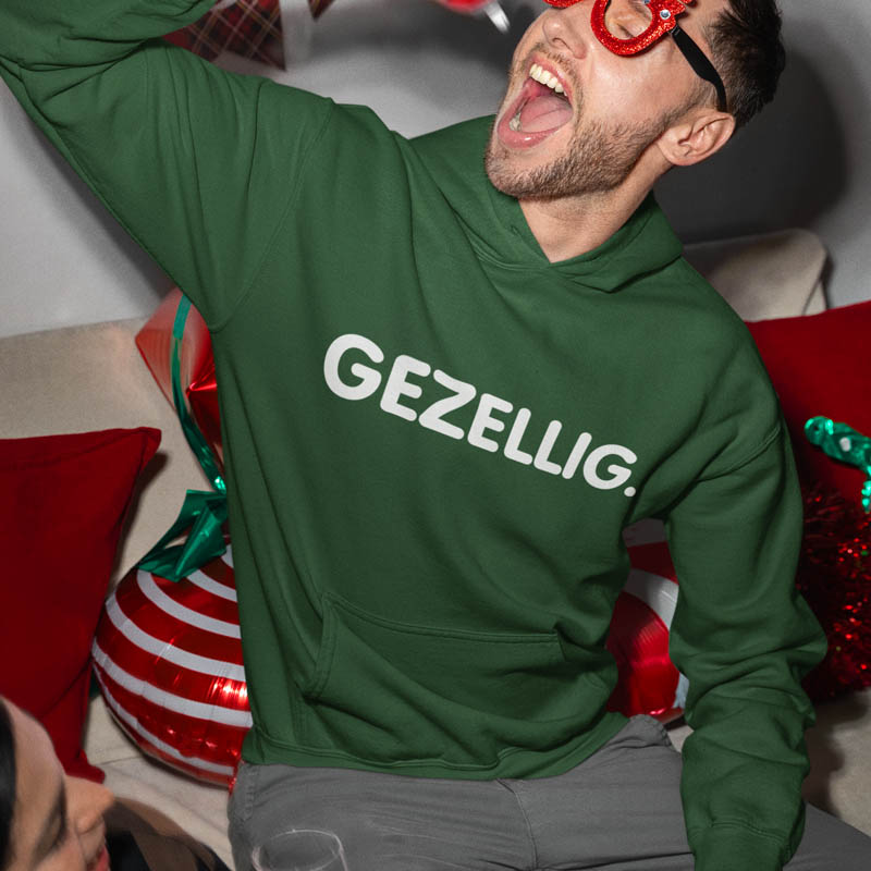 Foute Kerst Hoodie Groen Man Gezellig