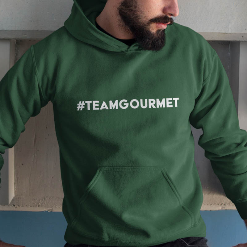 Foute Kerst Hoodie Groen Man #TeamGourmet