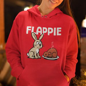 Foute Kerst Hoodie Rood Vrouw Flappie
