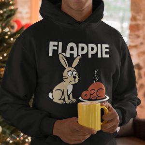 Foute Kerst Hoodie Zwart Man Flappie