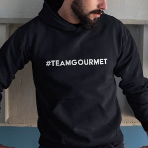 Foute Kerst Hoodie Zwart Man #TeamGourmet