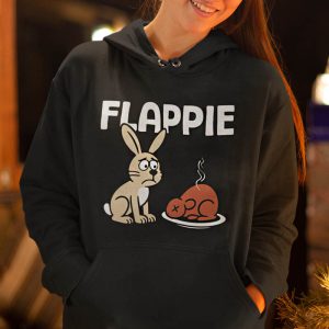 Foute Kerst Hoodie Zwart Vrouw Flappie