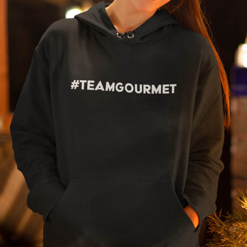 Foute Kerst Hoodie Zwart Vrouw #TeamGourmet