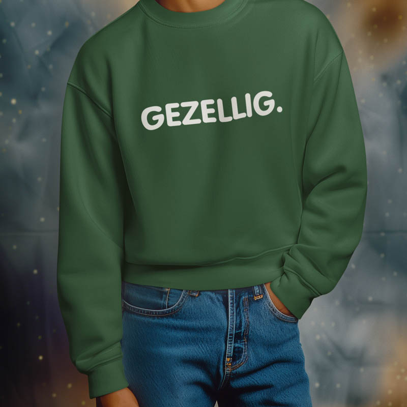 Foute Kerst Sweater Groen Man Gezellig