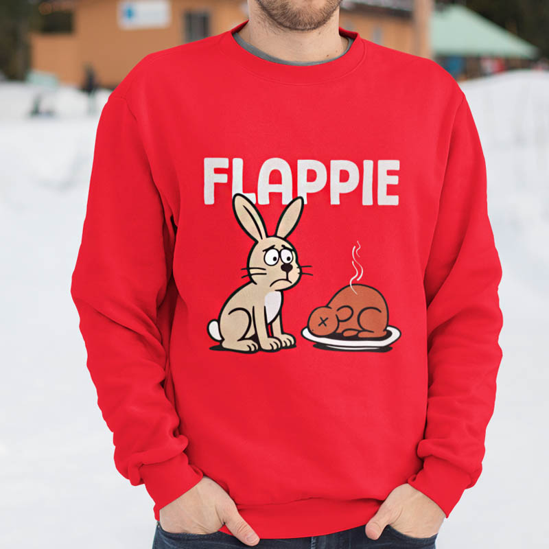 Foute Kerst Sweater Rood Man Flappie