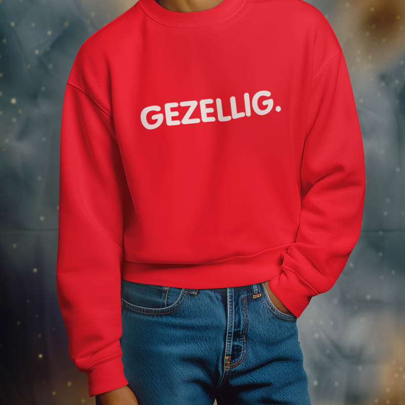 Foute Kerst Sweater Rood Man Gezellig