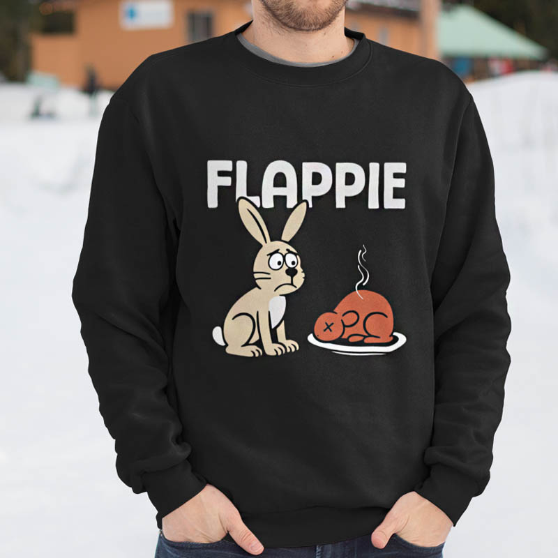 Foute Kerst Sweater Zwart Man Flappie