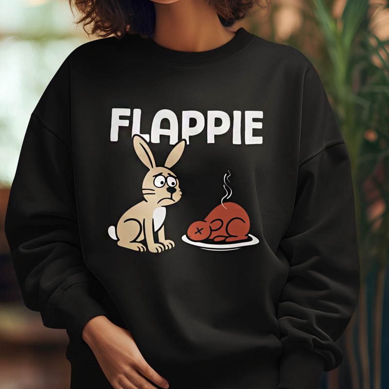 Foute Kerst Sweater Zwart Vrouw Flappie
