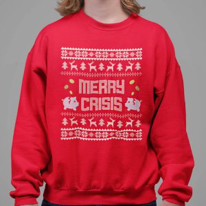 Foute Kerst Trui Man Rood Merry Crisis Piggybank