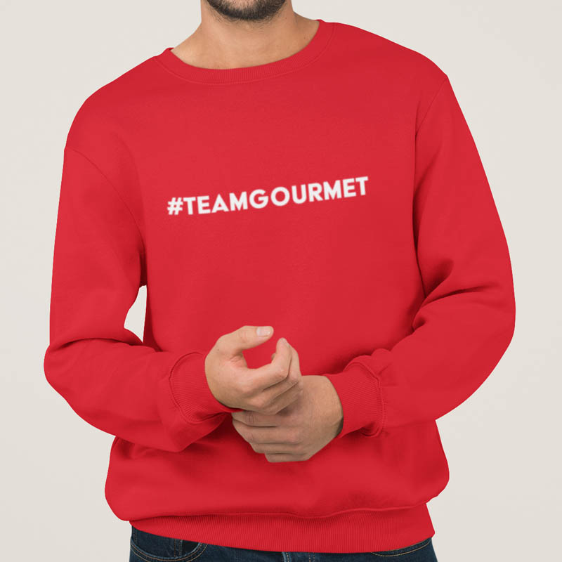 Foute Kerst Trui Rood Man #TeamGourmet.
