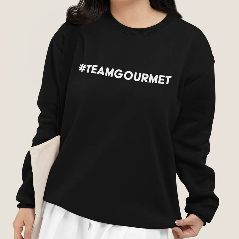 Foute Kerst Trui Zwart Vrouw #TeamGourmet