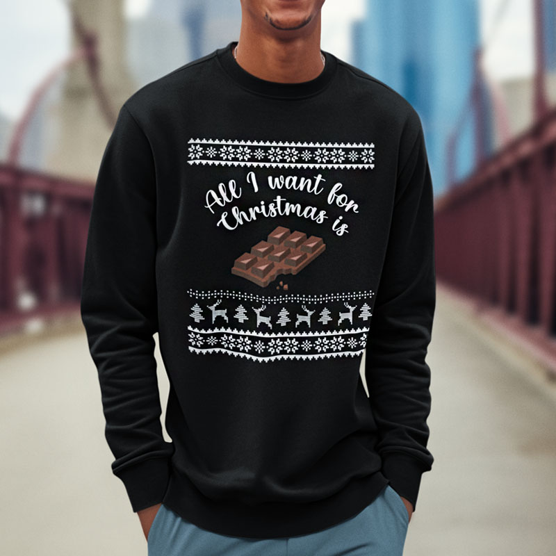 foute kersttrui zwart