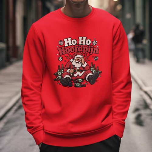 Foute Kersttrui Rood Ho Ho Hoofdpijn