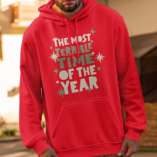 Foute Kerst Hoodie Rood Most Terrible Time Of The Year