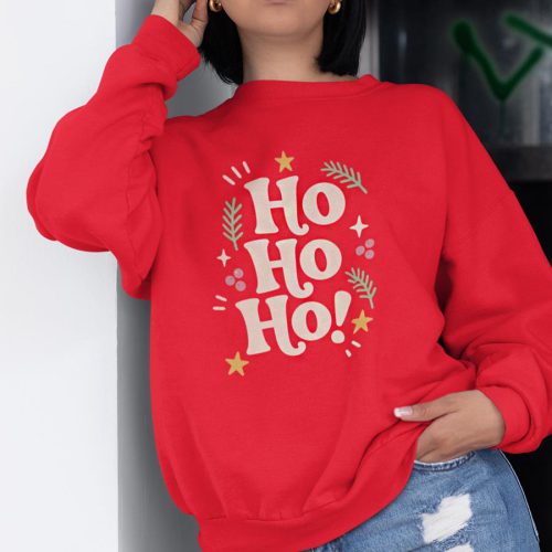 Rode Kersttrui Ho Ho Ho Fun